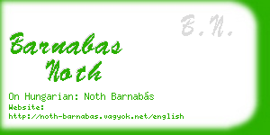 barnabas noth business card