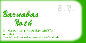 barnabas noth business card